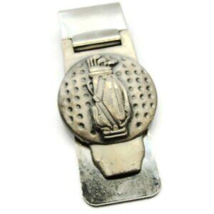 Golf Money Clip Golf Bag Stainless Steel Credit Card Cash ID Holder